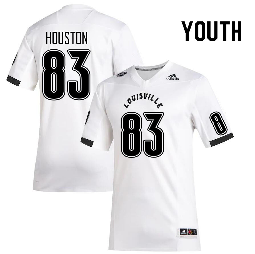 Youth #83 Allan Houston Louisville Cardinals College Football Jerseys Stitched Sale-White